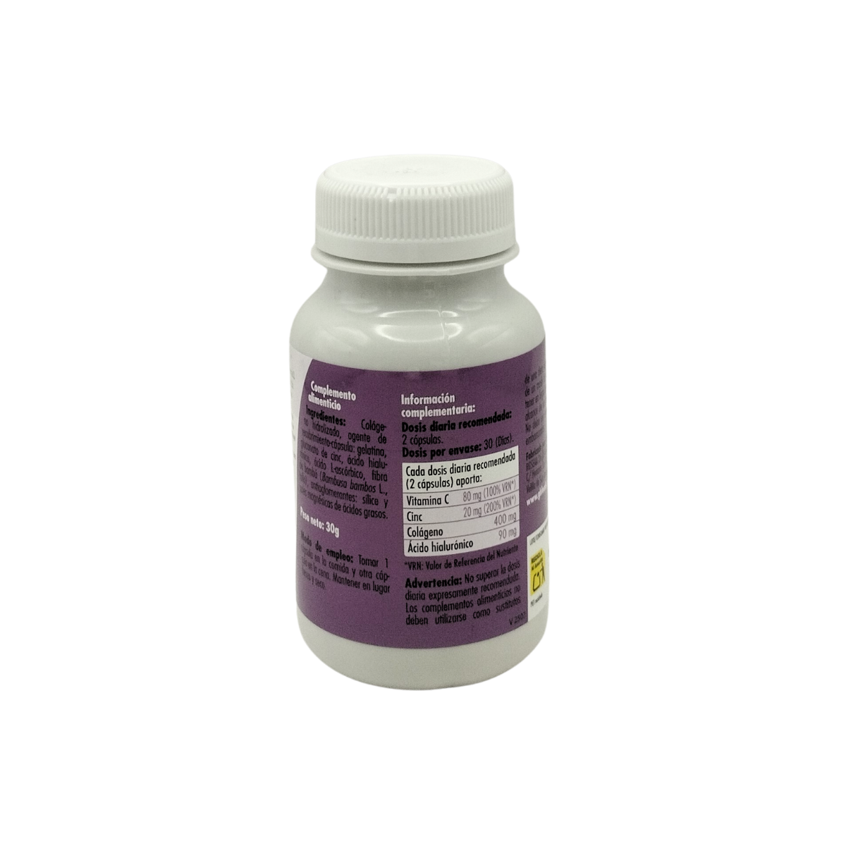 Colageno + Acido Hialuronico 500mg 60 caps GHF