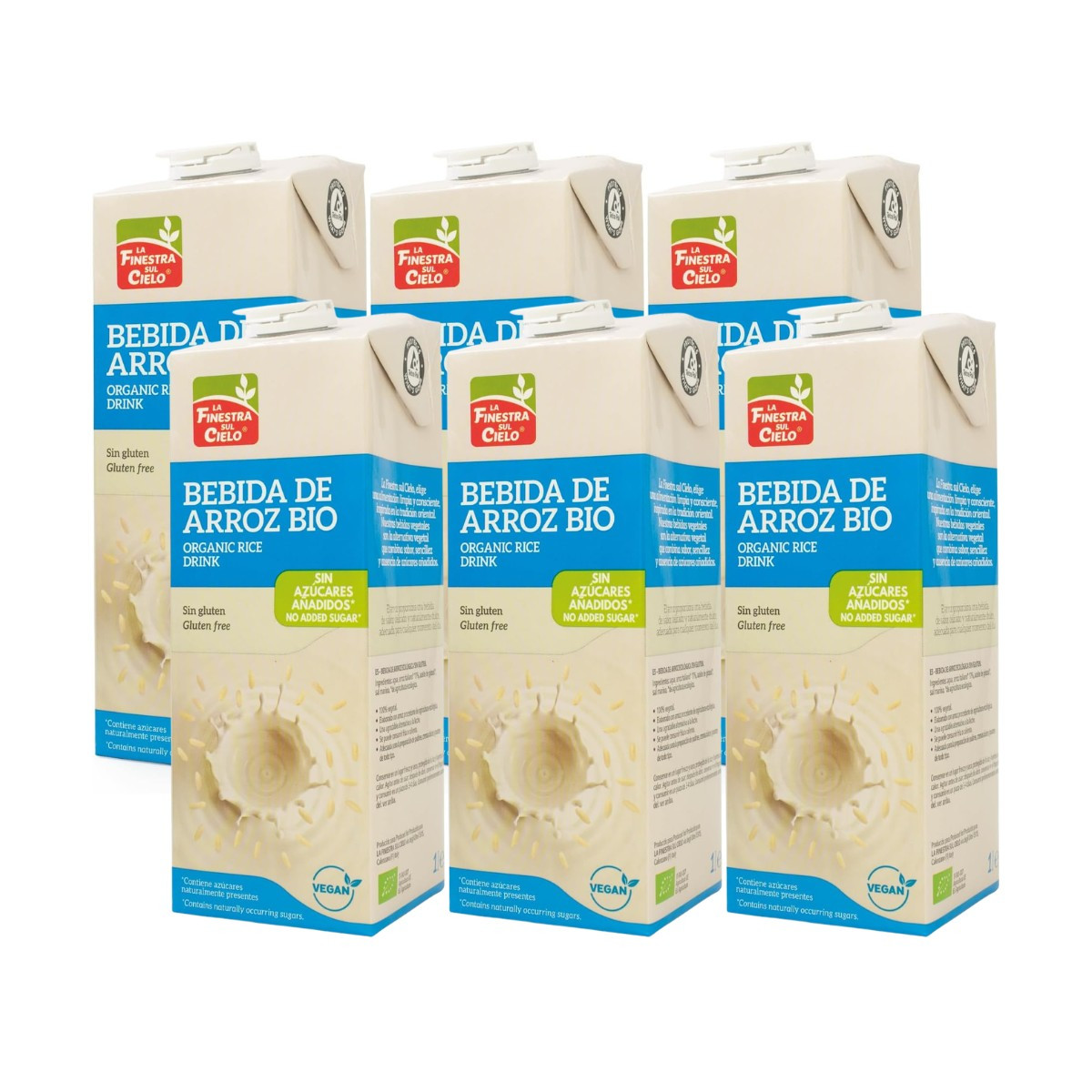 Bebida de Arroz sin gluten Bio 6x1l La Finestra
