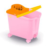 Cubo con escurridor con ruedas 100% reciclado Sunrise	 Happy Rainbow
