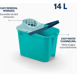 Cubo con escurridor 100% reciclado Blue Dolphin