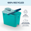 Cubo con escurridor 100% reciclado Blue Dolphin