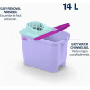 Cubo con escurridor 100% reciclado Sunset Happy Rainbow