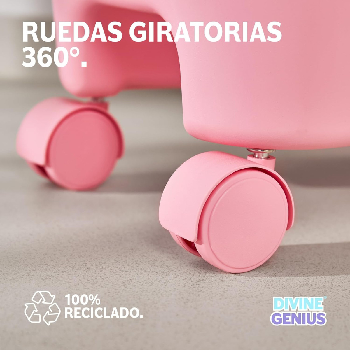 Cubo con escurridor con ruedas 100% reciclado Sunrise	 Happy Rainbow