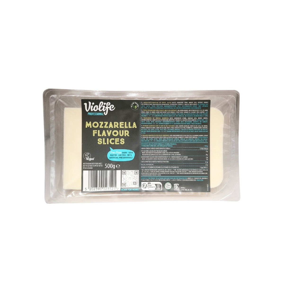 Lonchas veganas Mozzarella FL 500g Violife