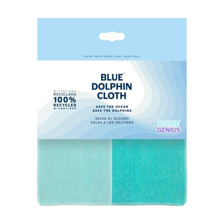 Bayeta de microfibra 100% reciclada 2 unidades Blue Dolphin