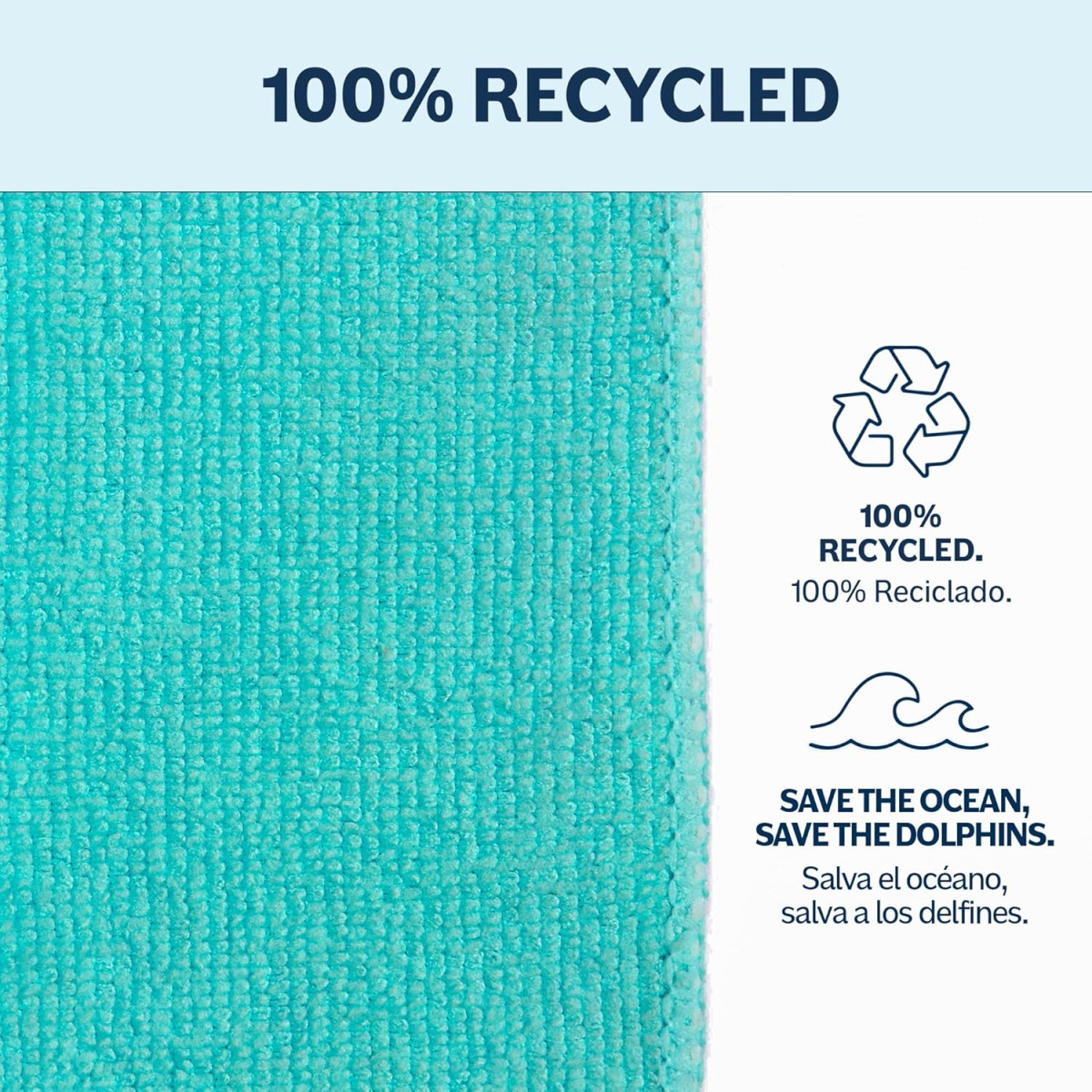 Bayeta de microfibra 100% reciclada 2 unidades Blue Dolphin