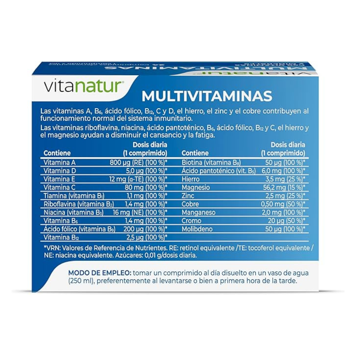 Multivitaminas y minerales 24 comp Vitanatur Esencial