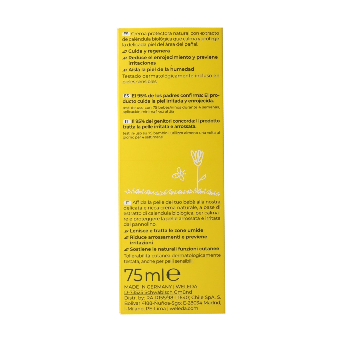 Crema pañal de calendula bebe y niño 75ml Weleda