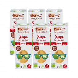Bebida de Soja Nature 0% Azucar Bio 6x1L Ecomil