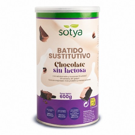 Batido sutitutivo saciante Chocolate Sin Lactosa 600g Sotya