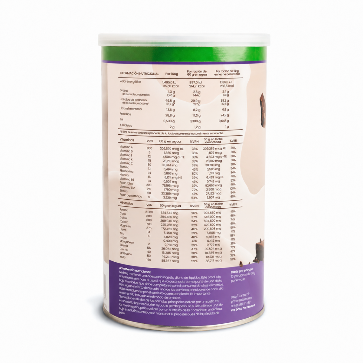Batido sutitutivo saciante Chocolate Sin Lactosa 600g Sotya