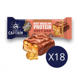 Barrita Chocolate con cacahuete y pepitas crujientes 18x45g The Gutsy Captain
