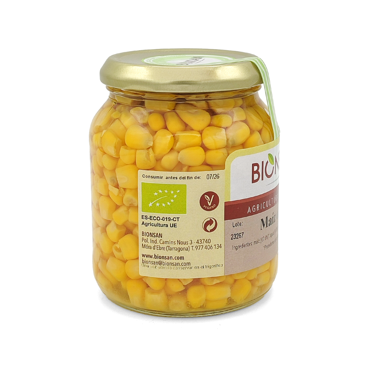 Maiz Dulce Bio 320g Bionsan