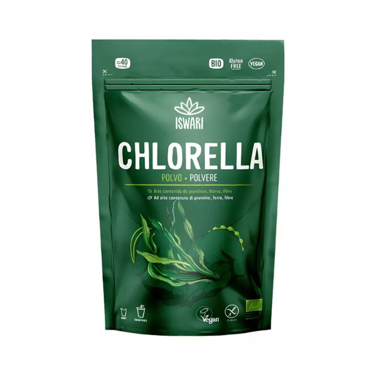 Chlorella polvo Bio 125g Iswari