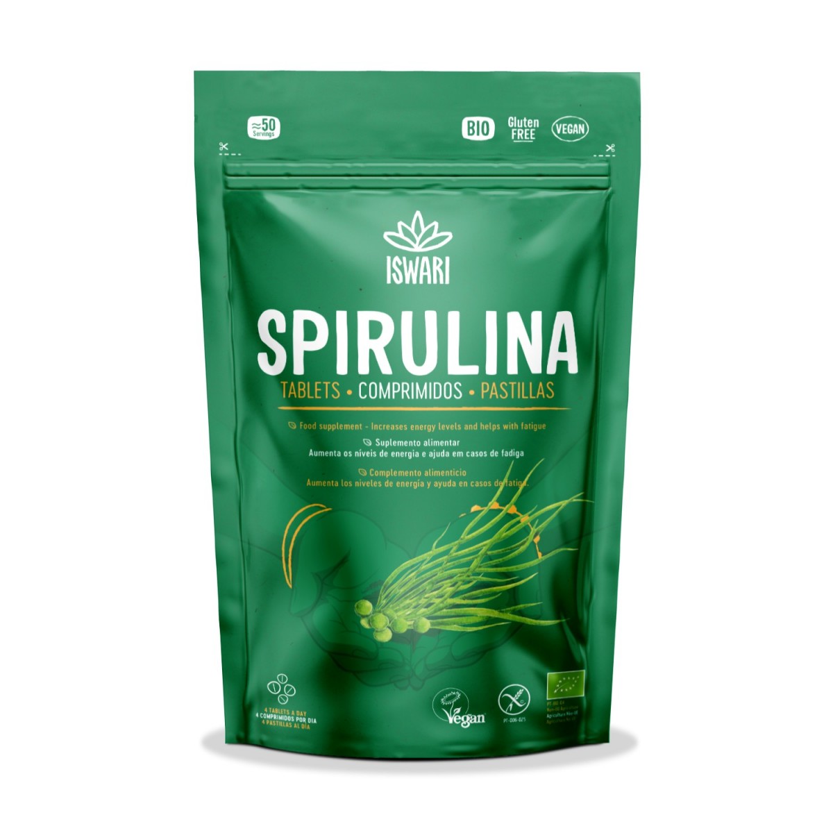 Spirulina comprimidos Bio 100g Iswari