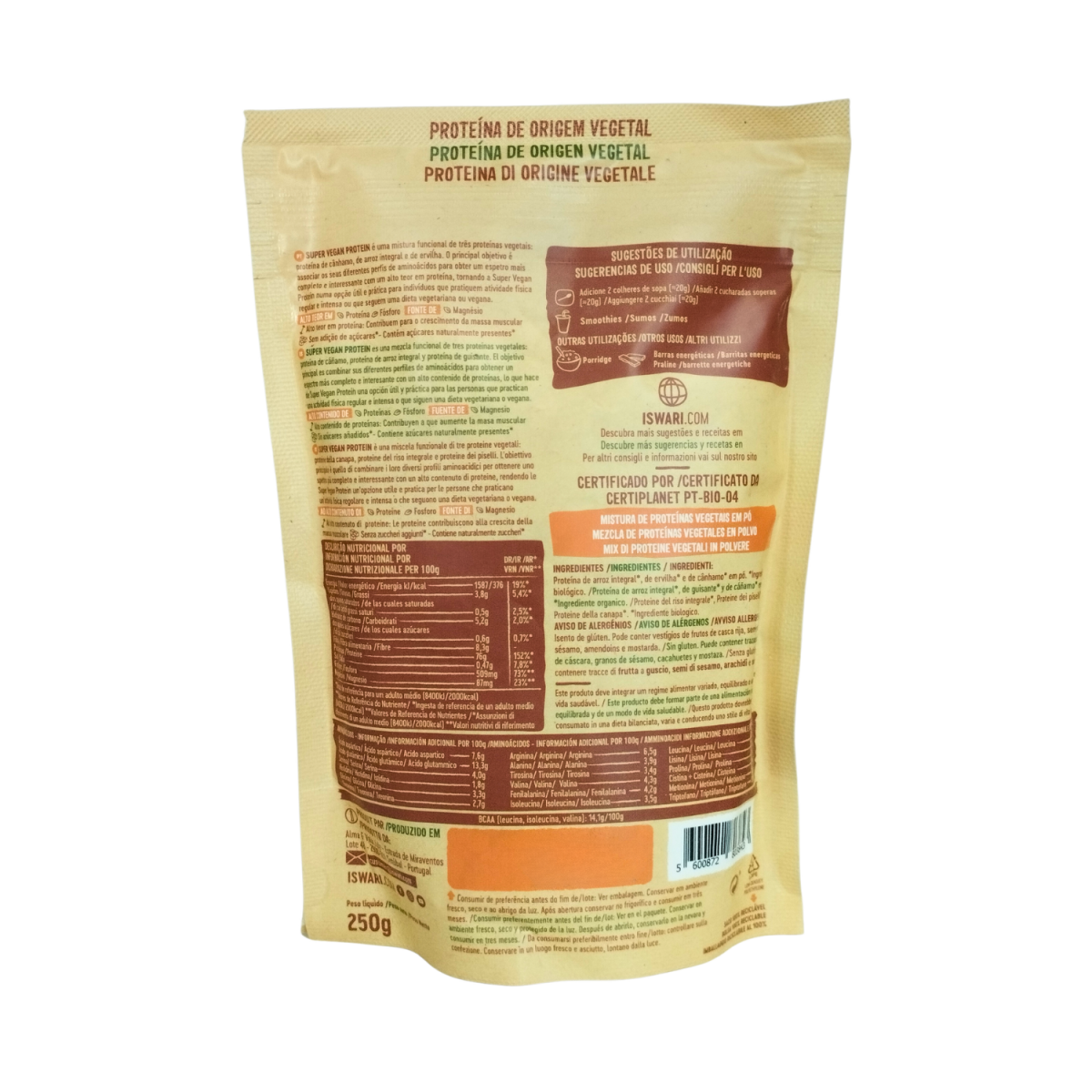 Super Vegan Protein Bio 250g Iswari