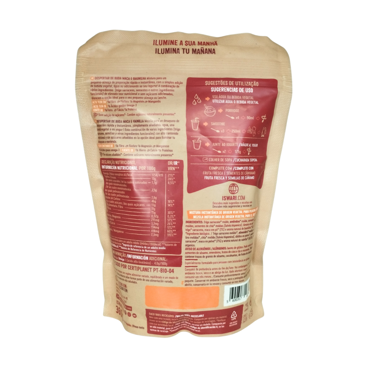 Despertar de Buda Maca & Vainilla Bio 360g Iswari