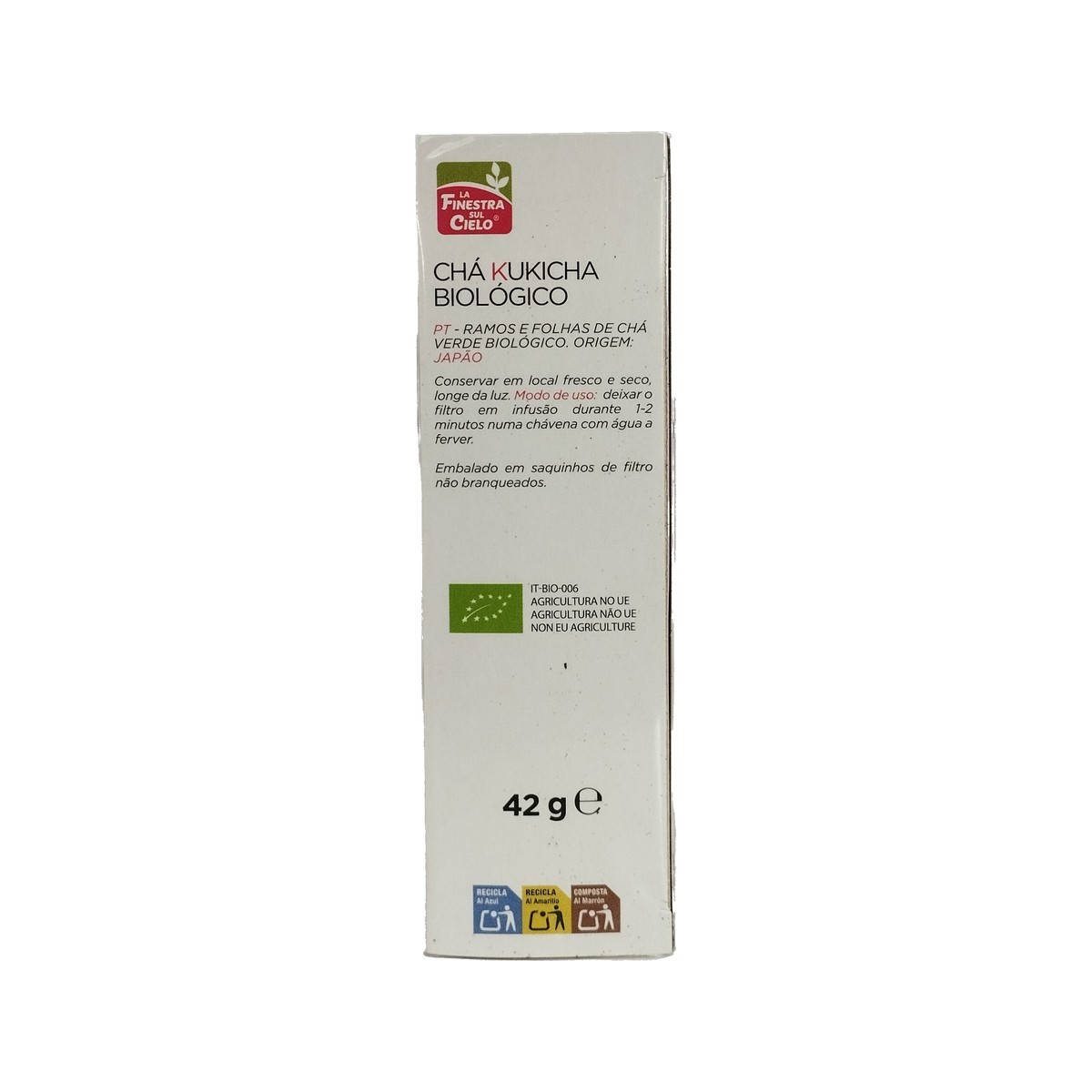 Te kukicha (te verde 3 años) Bio 25 filtro 42 g La Finestra