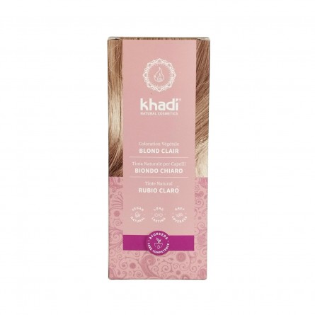 Tinte Herbal Rubio Claro 100g Khadi