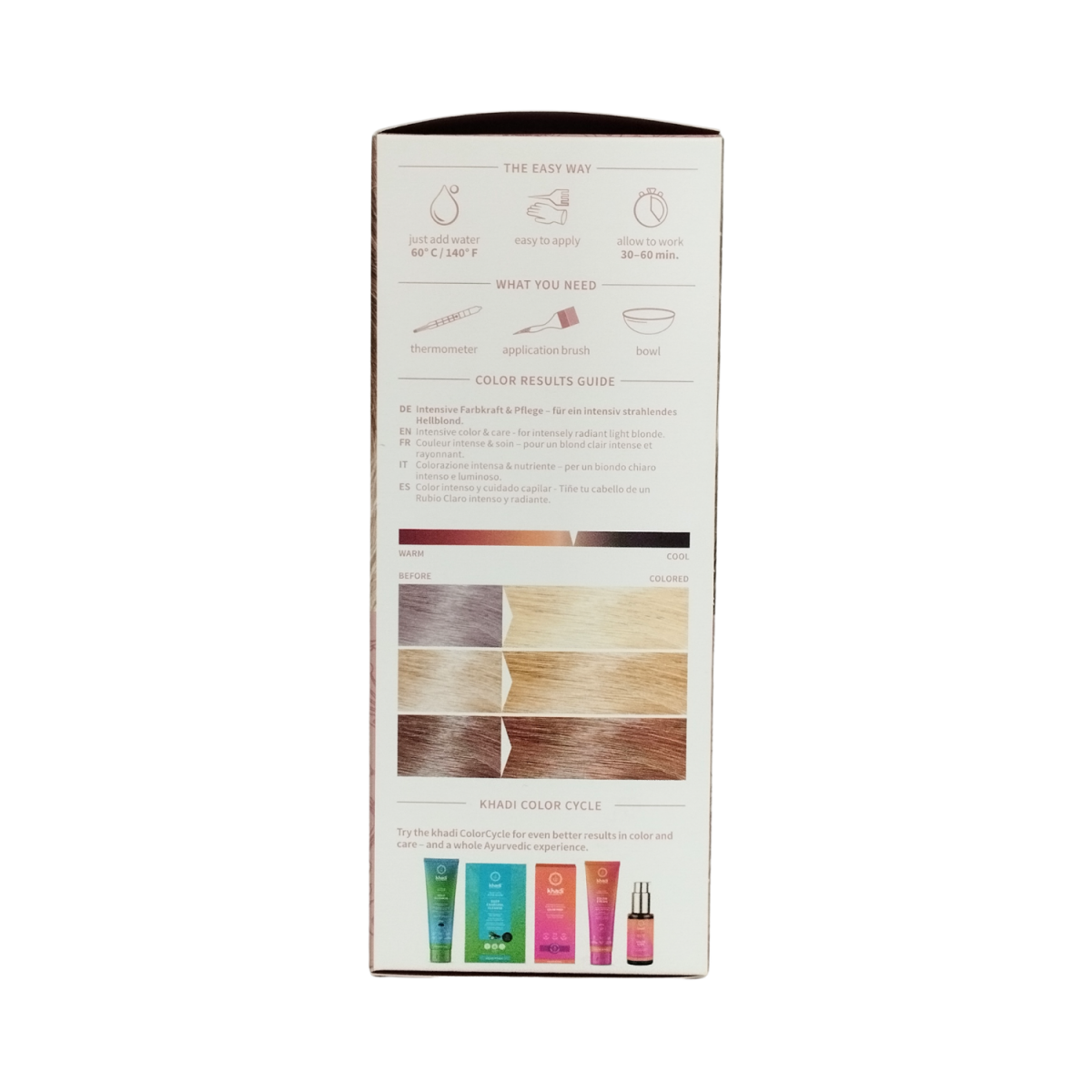 Tinte Herbal Rubio Claro 100g Khadi