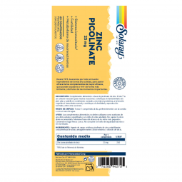 Zinc Picolinato 25mg 60 comprimidos Solaray