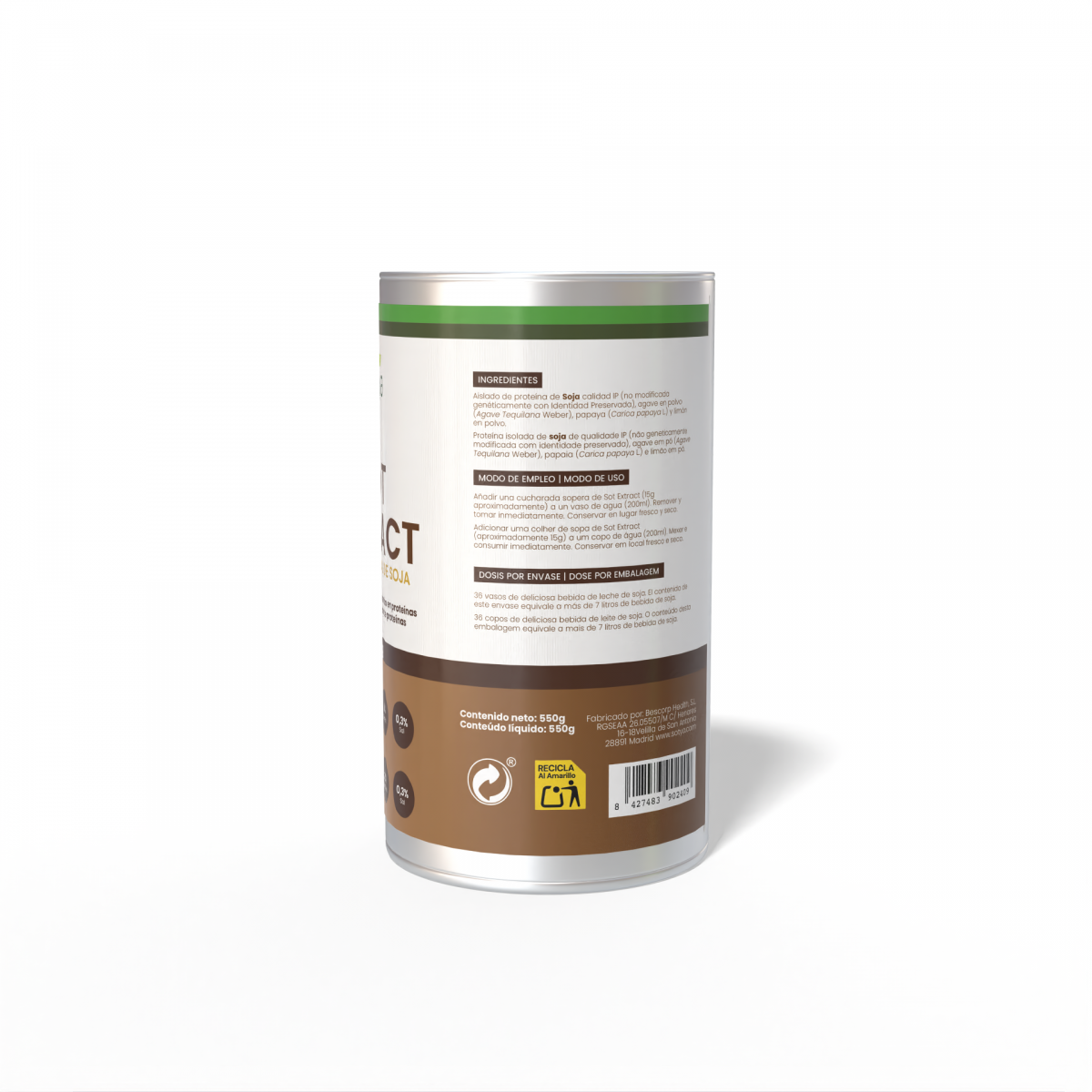 SOT EXTRACT Bebida de soja en polvo 550g Sotya