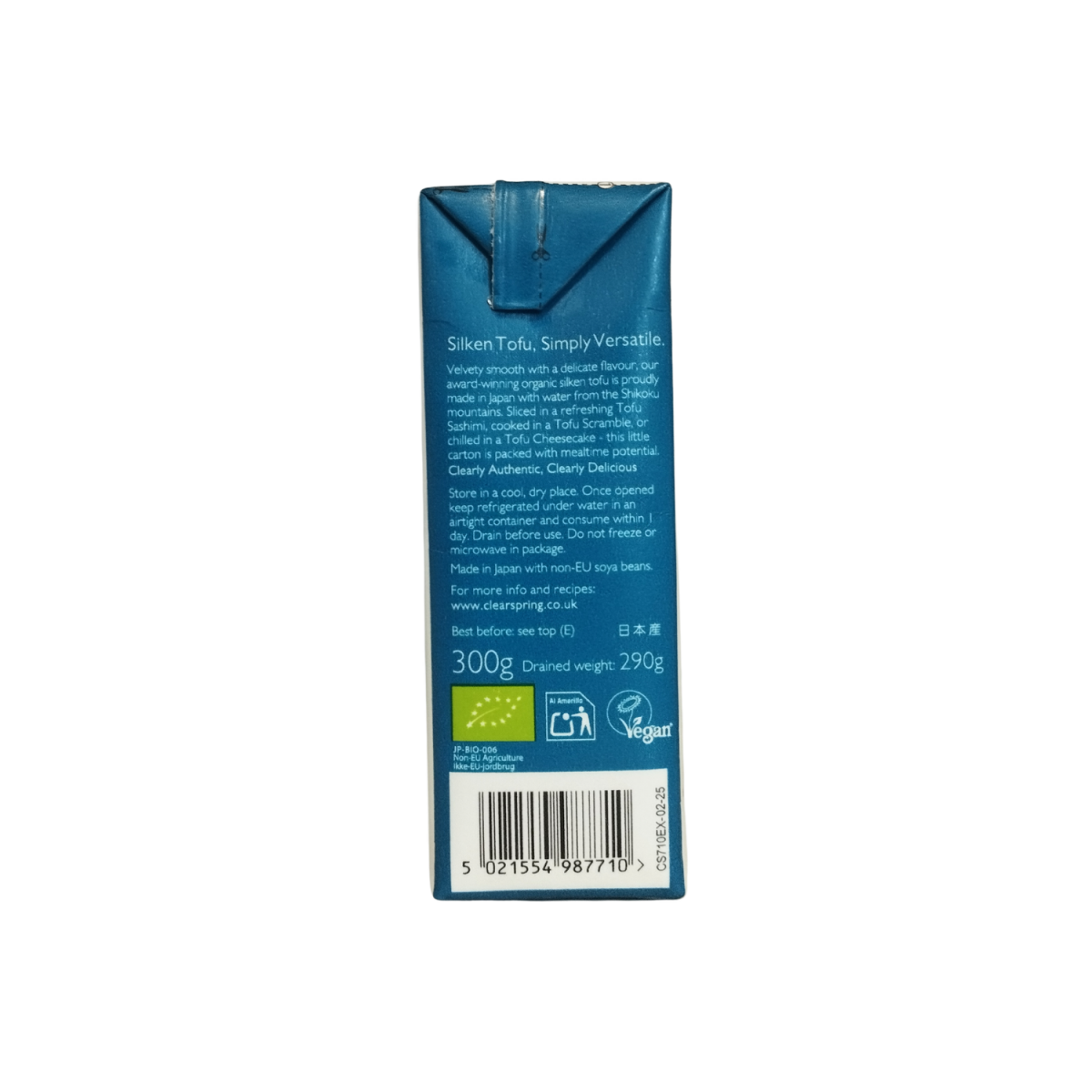 Tofu sedoso japones Bio 300g Clearspring