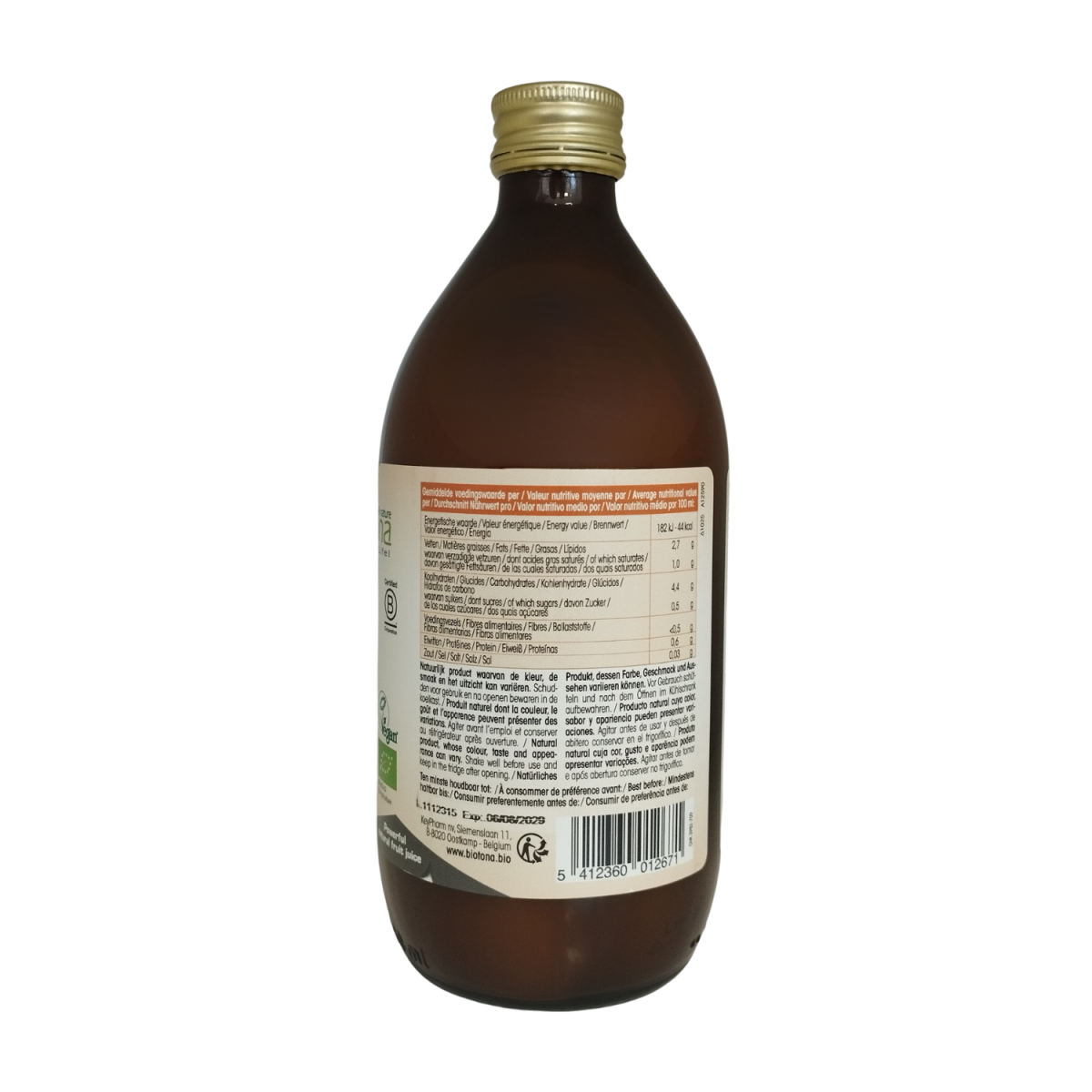 Jugo concentrado Espino amarillo Seabuckthorn Bio 500ml Biotona