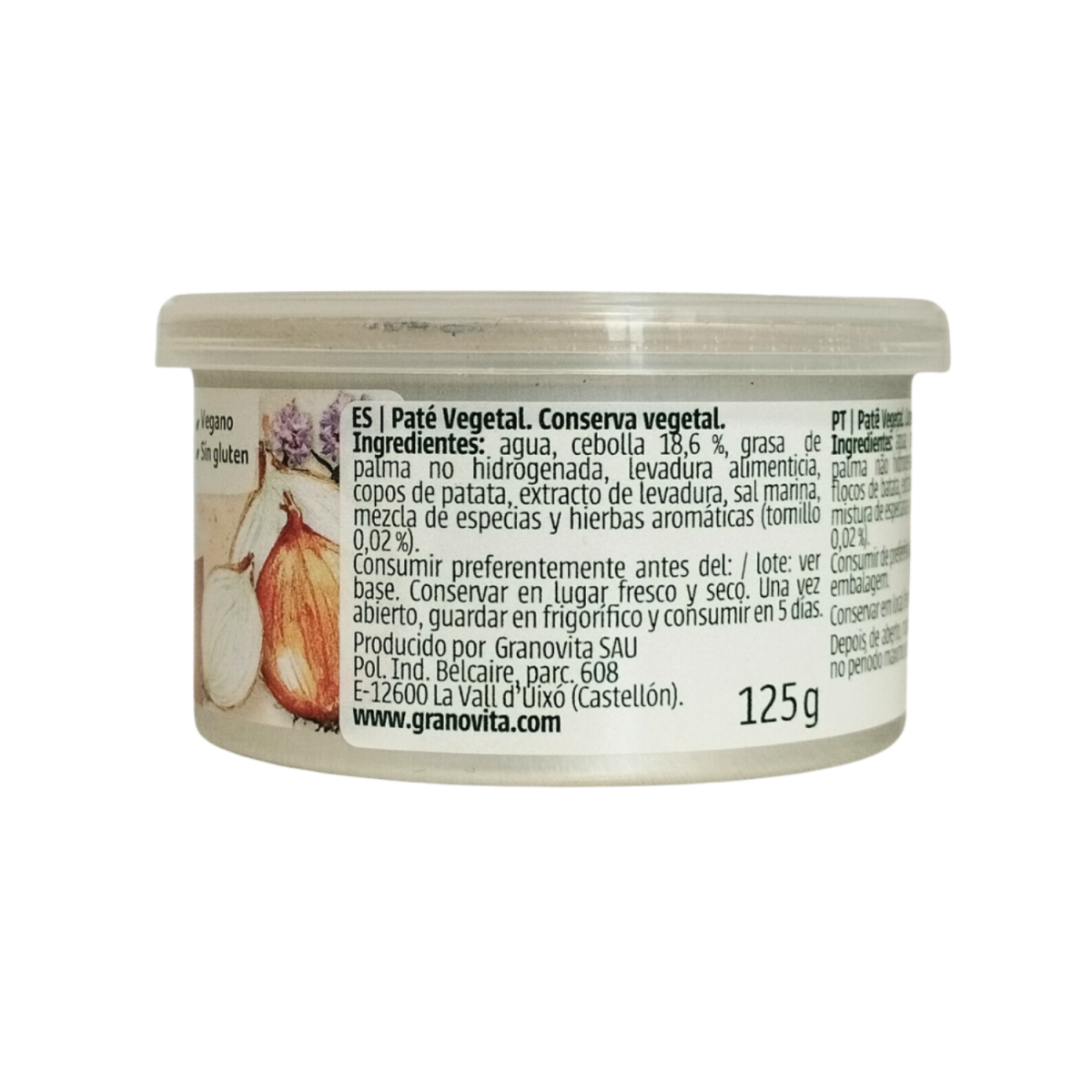 Pate vegetal lata 125g Granovita