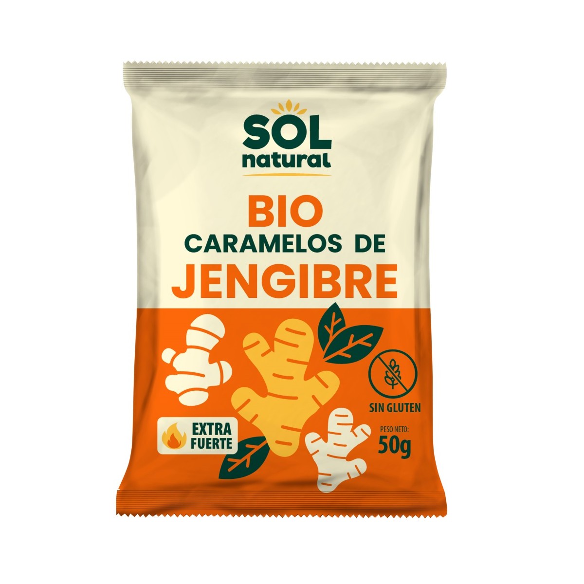 Caramelos de Jengibre Bio 50g Sol Natural