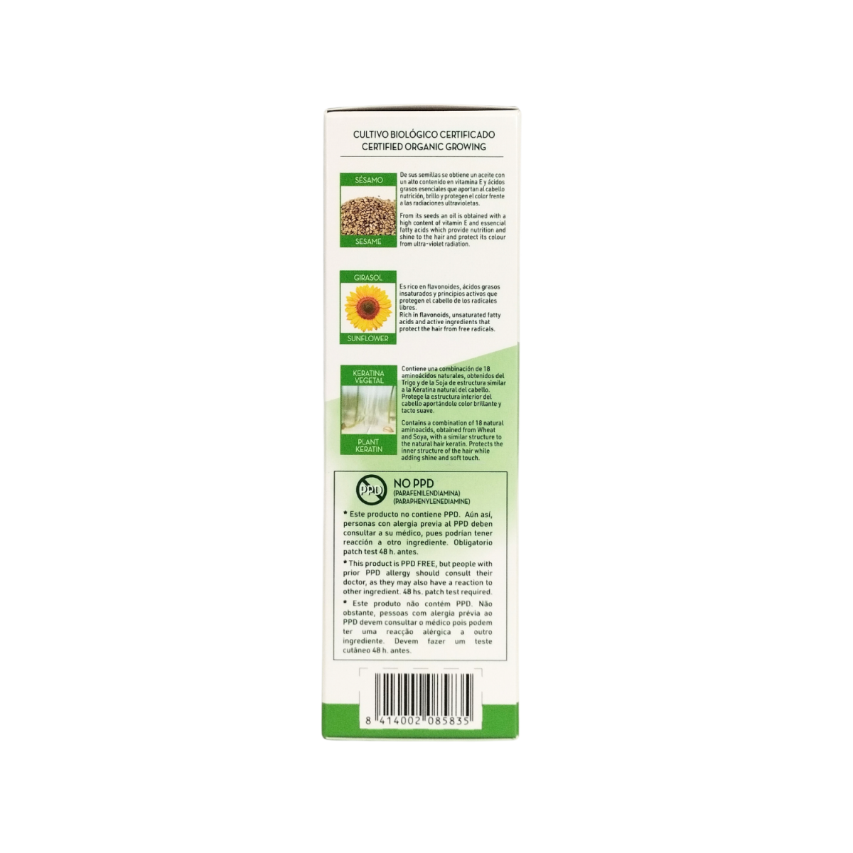 Coloracion permanente 5 Tinte Castaño Claro 140ml Corpore Sano
