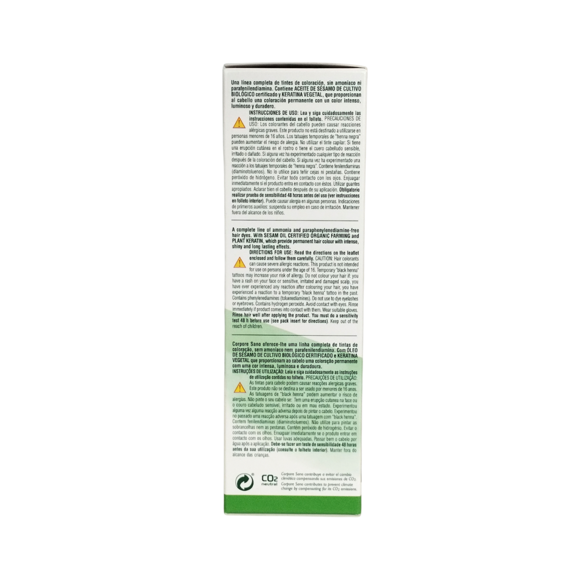 Coloracion permanente 7 Tinte Rubio 140ml Corpore Sano