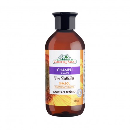 Champu Girasol + Keratina sin sulfatos cabello teñido 300ml Corpore Sano