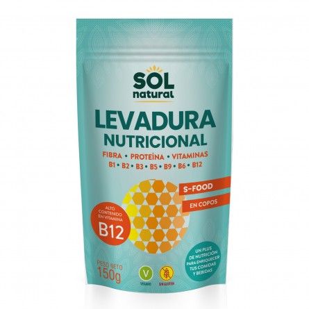 Levadura Nutricional con vit.B 12 150g Sol Natural