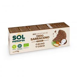 Galletas sarraceno coco cacao bio 175g Sol Natural