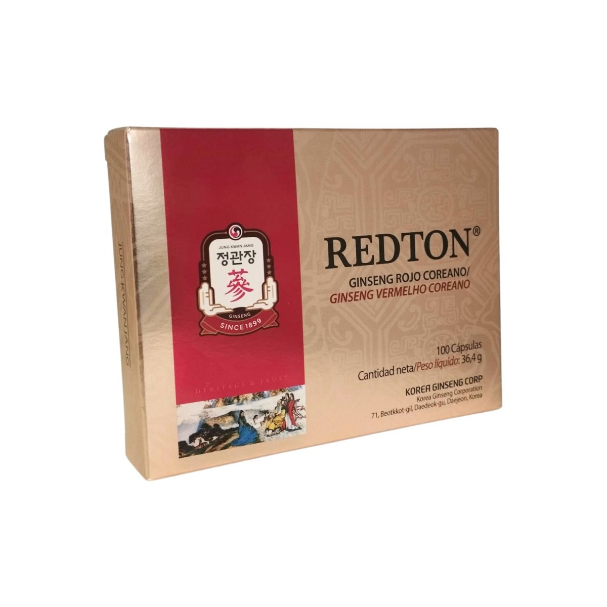 Ginseng rojo koreano 300mg 100 capsulas Redton