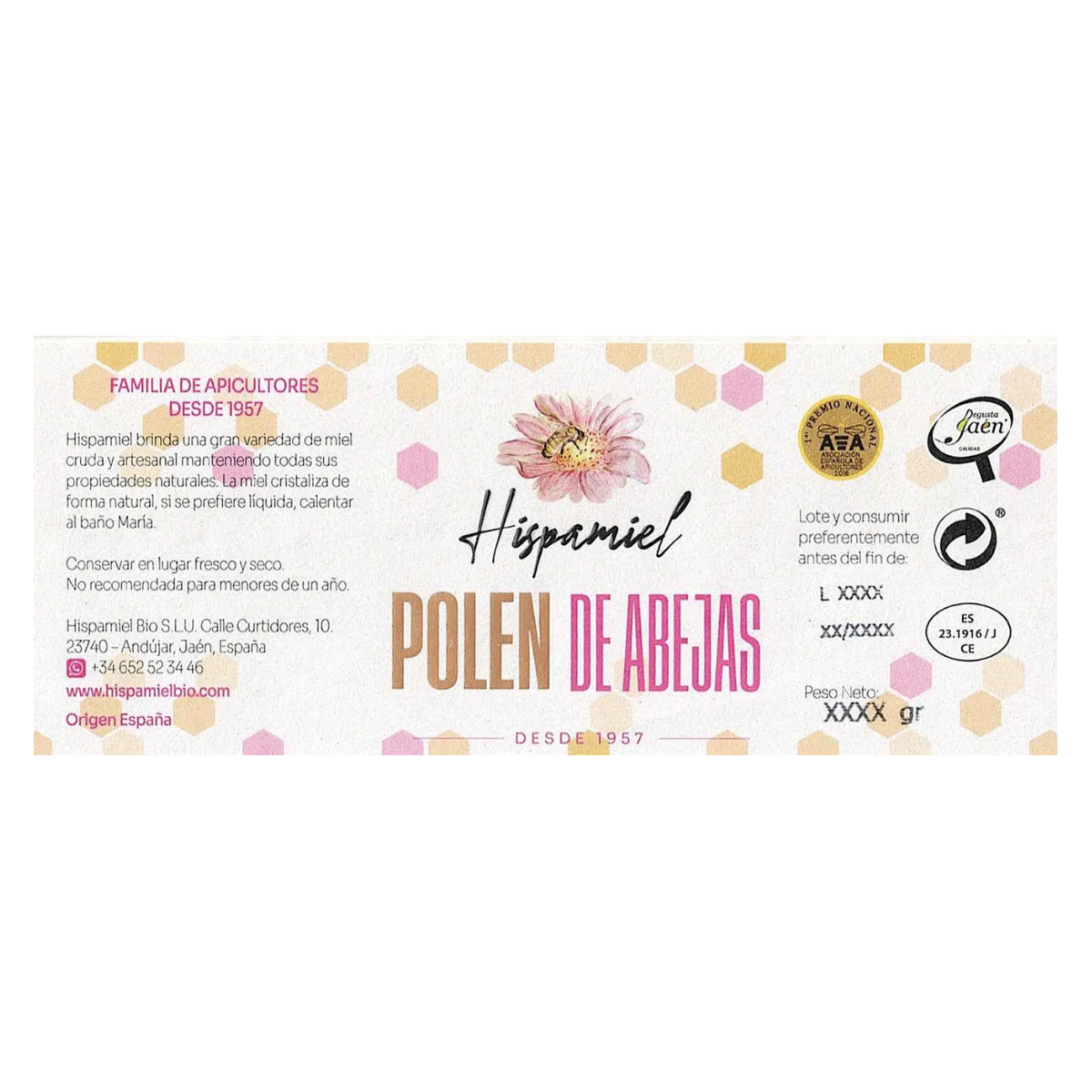 Polen de abejas 250g Hispamiel
