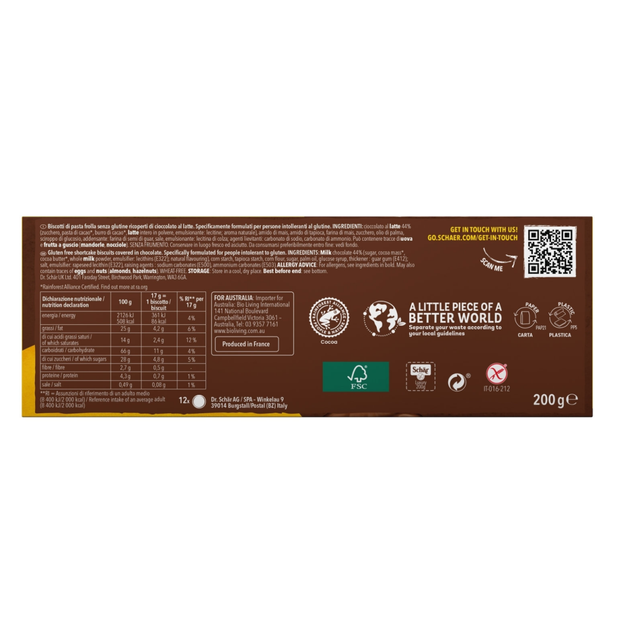 Galletas Luxury S/G 200 g Schar