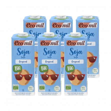 Bebida de soja con sirope de agave bio 6x1L Ecomil
