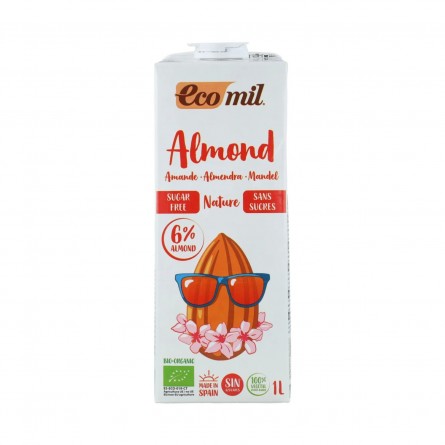 Bebida de almendra nature Sin Azucar Bio 6x1L Ecomil