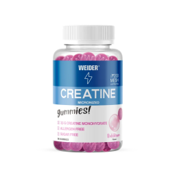 Gominolas Creatina Micronized 200 Mesh sabor chicle 66 gummies Weider