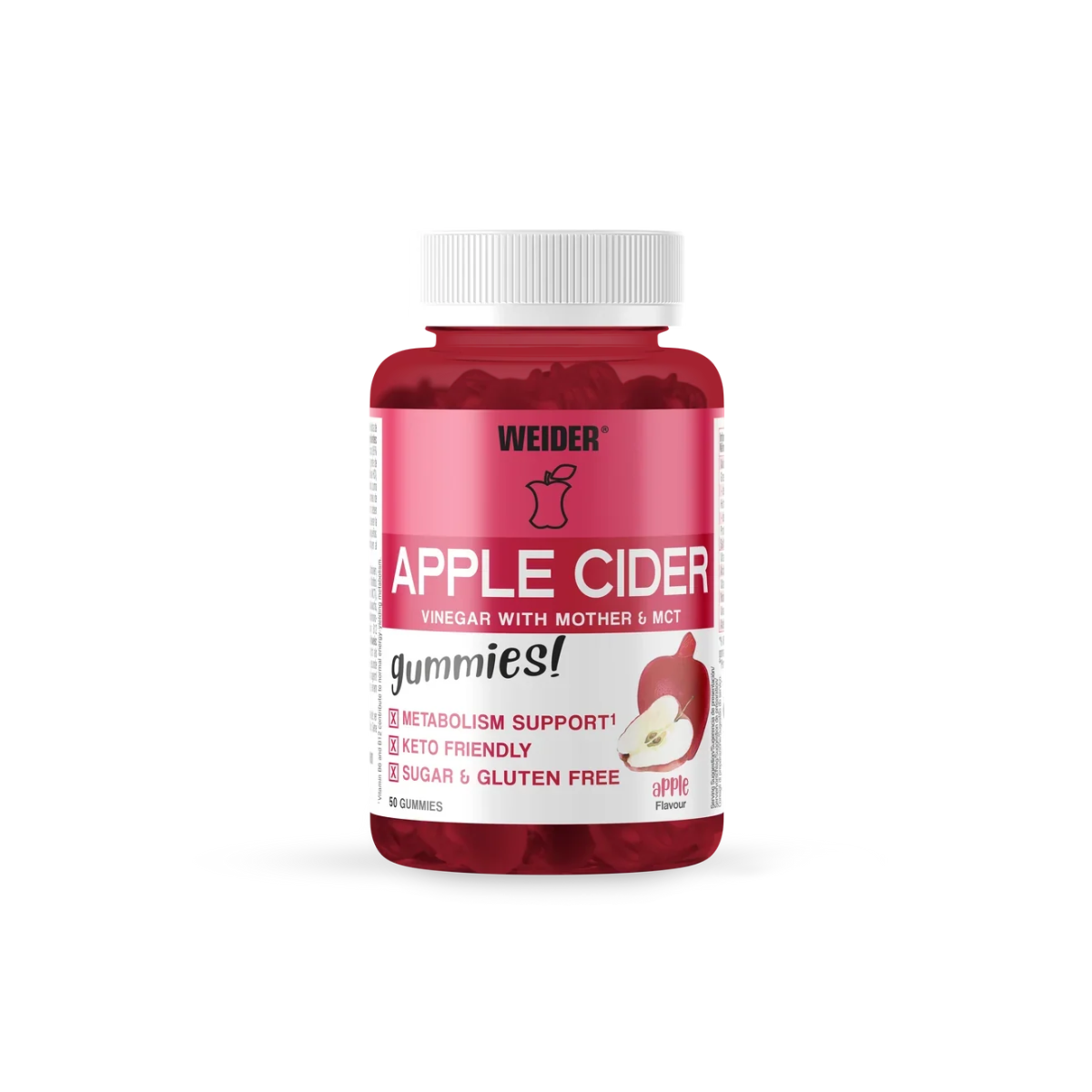 Gominolas de vinagre de sidra de manzana 50 gummies Weider