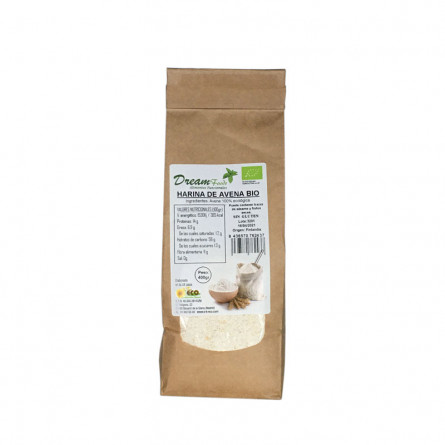 Harina de Avena integral sin Gluten Bio 400g Dream Food