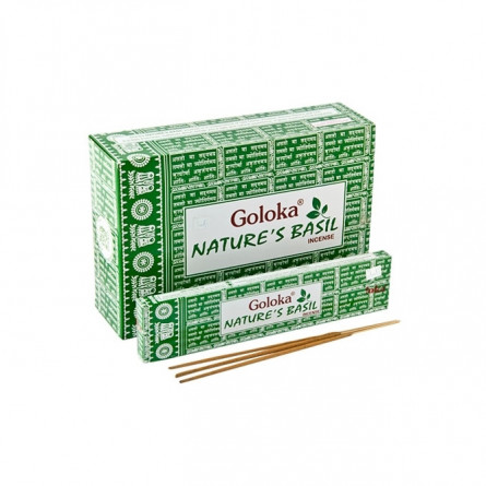 Incienso Goloka Nature's Basil 12x15g Nag Champa