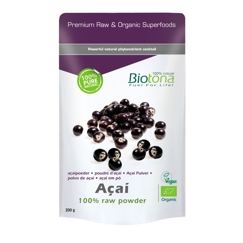 Acai raw polvo superfood bio 200g Biotona | Dietisur