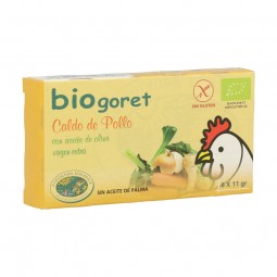 Caldo de pollo con verduras en cubitos bio 6x11g BioGoret