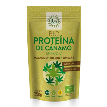 Proteina de cañamo en polvo Bio 250g Sol Natural