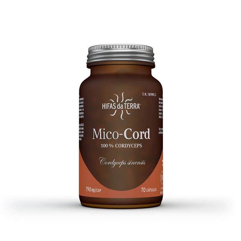 Mico Cord+Vitamina C - Cordiceps 70 capsulas Hifas da terra