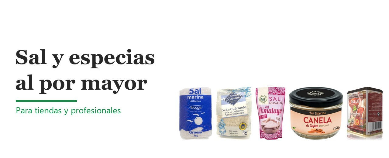 Distribuidor de sal y especias al por mayor para tiendas
