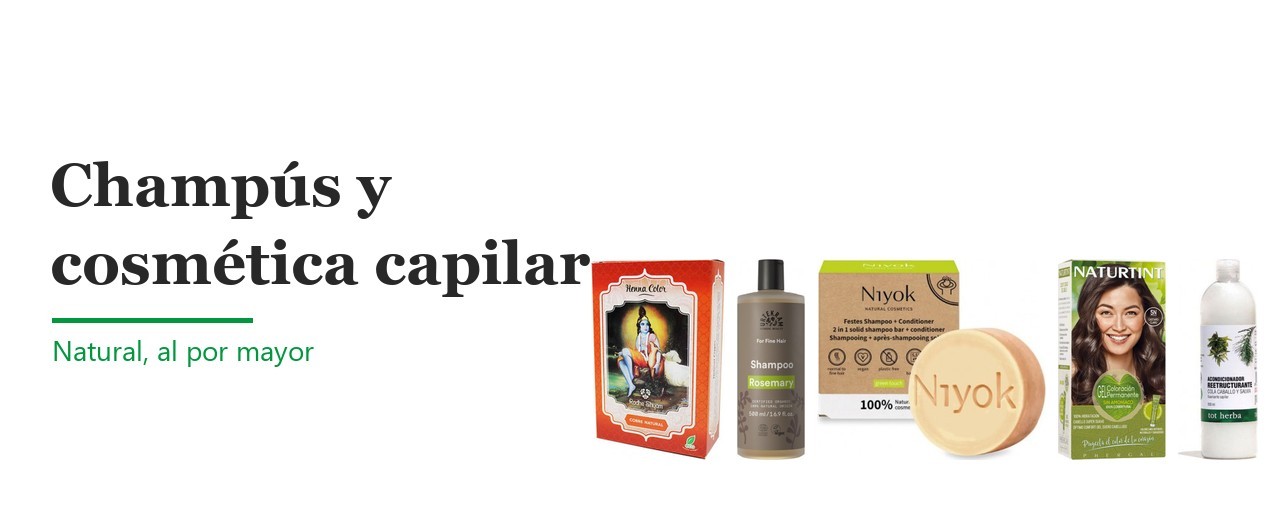 Champús y cosmética capilar natural al por mayor para tu tienda